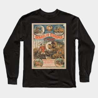 Vintage Circus Poster Seraglio Europeo Long Sleeve T-Shirt